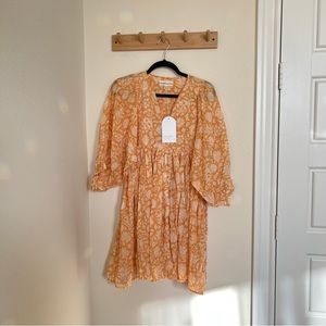 Daughters of India - kyra mini dress - tangerine